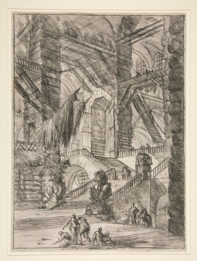 Carceri, VIII: The Staircase with Trophies by Giovanni Battista Piranesi