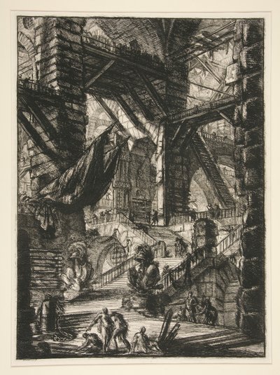 Carceri, VIII: The Staircase with Trophies by Giovanni Battista Piranesi