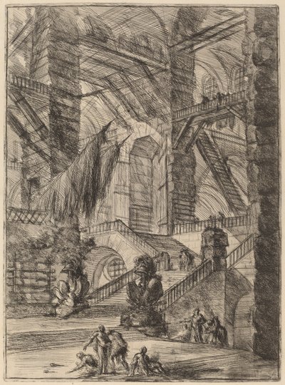 The Staircase with Trophies by Giovanni Battista Piranesi