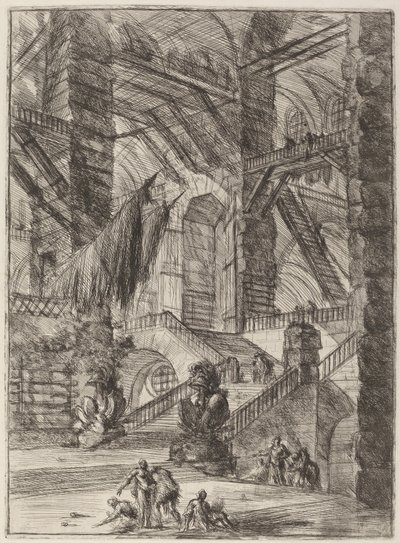 The Staircase with Trophies by Giovanni Battista Piranesi