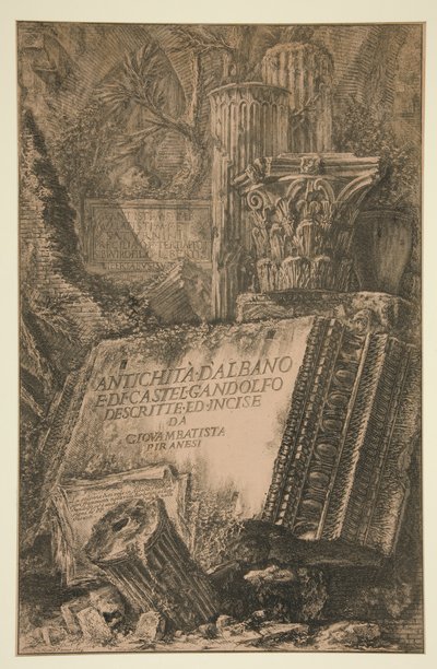 Title page: Antichit? d by Giovanni Battista Piranesi