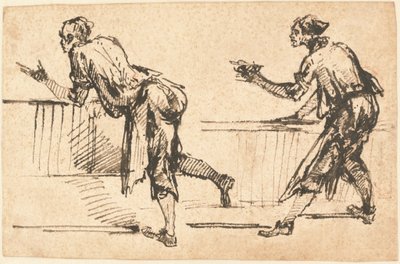 Two Workmen at Tables by Giovanni Battista Piranesi