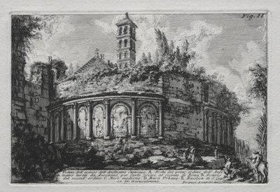 View of the remains of the Castrense Amphitheater by Giovanni Battista Piranesi