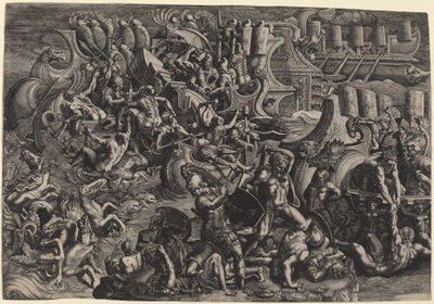 The Trojans Repulsing the Greeks by Giovanni Battista Scultori