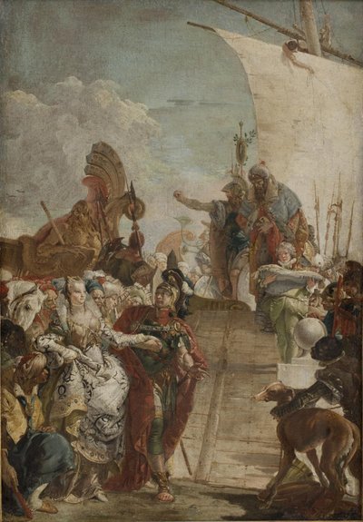 Anthony Leading Cleopatra on Board by Giovanni Battista Tiepolo