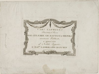 Frontispiece from Capricci by Giovanni Battista Tiepolo