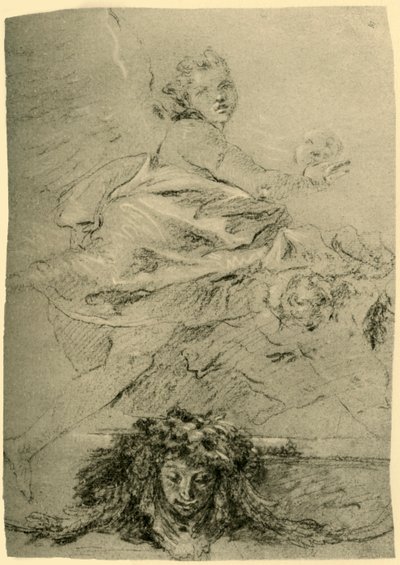 Hovering Genius by Giovanni Battista Tiepolo