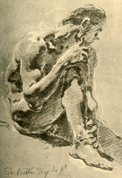 Nude Seated by Giovanni Battista Tiepolo