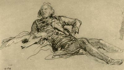 Officer resting by Giovanni Battista Tiepolo