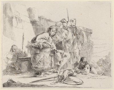 Seated Youth Leaning Against an Urn by Giovanni Battista Tiepolo