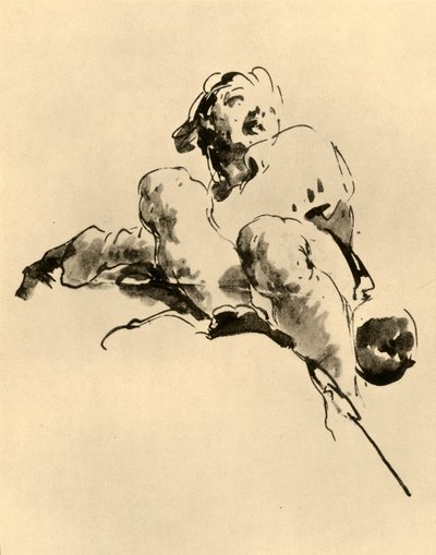 Squatting Youth by Giovanni Battista Tiepolo
