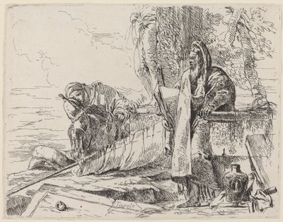 Standing Philosopher and Two Other Figures by Giovanni Battista Tiepolo