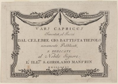 Title Page by Giovanni Battista Tiepolo