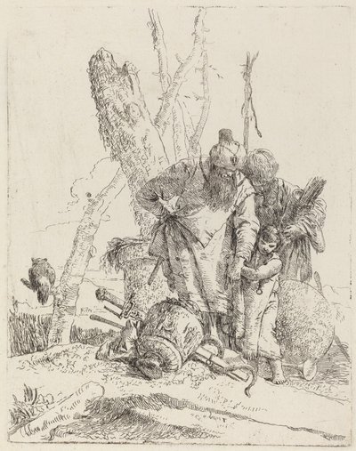 Two Turbaned Magicians and a Boy by Giovanni Battista Tiepolo