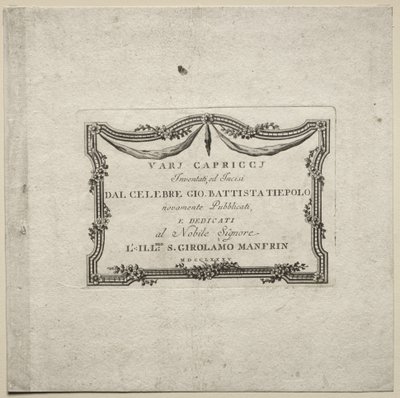 Various Caprices by Giovanni Battista Tiepolo