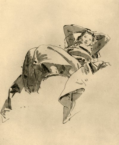 Woman resting, mid 18th century, 1928 by Giovanni Battista Tiepolo