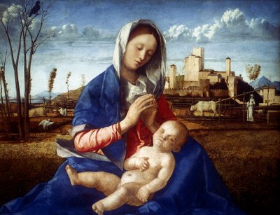 The Madonna of the Meadow by Giovanni Bellini