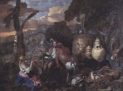 Bacchantes and a Satyr by Giovanni Benedetto Castiglione