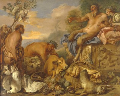 Satyrs Bringing Their Gifts by Giovanni Benedetto Castiglione