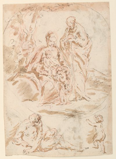 The Holy Family by Giovanni Benedetto Castiglione