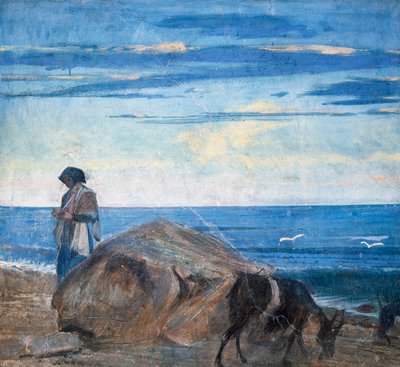 Goat herder by the sea by Giovanni Boldini