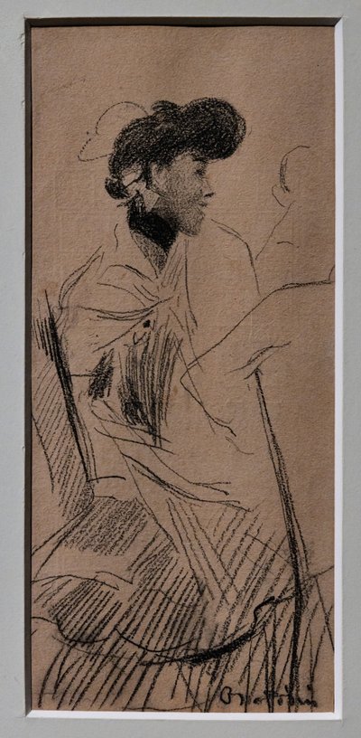 Sitting Elegant Woman by Giovanni Boldini
