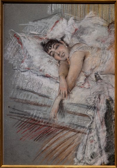 The Countess of Rasty in Bed by Giovanni Boldini