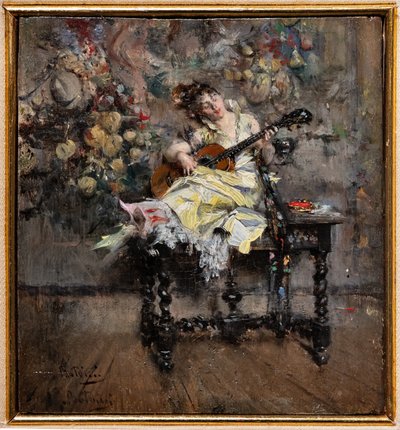 The Guitar Player by Giovanni Boldini
