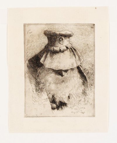 Man with a Large Hat by Giovanni Domenico Tiepolo