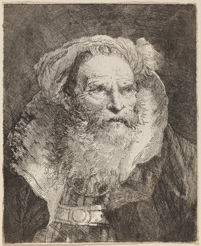 Old Man Meditating by Giovanni Domenico Tiepolo