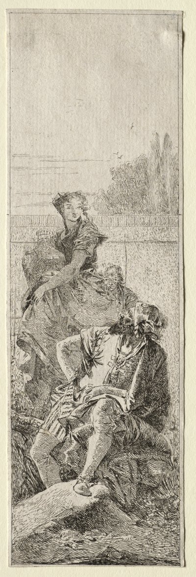 Two Peasants by Giovanni Domenico Tiepolo
