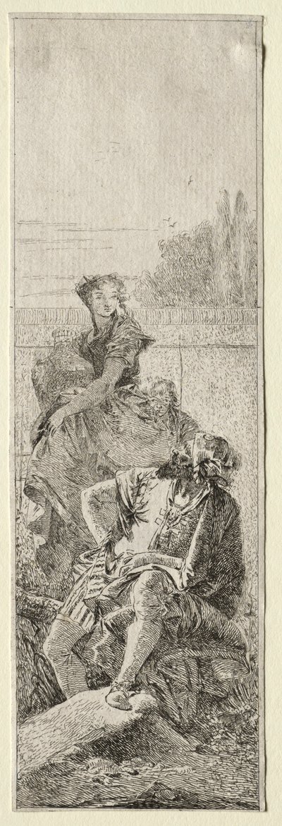 Two Peasants by Giovanni Domenico Tiepolo