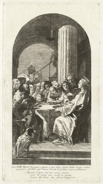 The Last Supper by Giovanni Domenico Tiepolo after Giovanni Battista Tiepolo