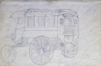 Carriage by Giovanni Fattori