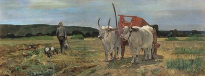 Ox-cart in the Tuscan Maremma by Giovanni Fattori