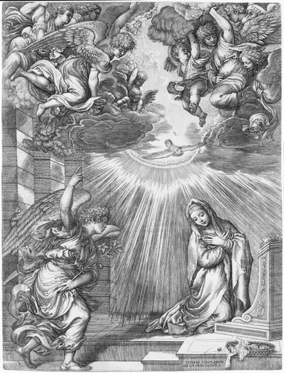 The Annunciation by Giovanni Jacopo Caraglio