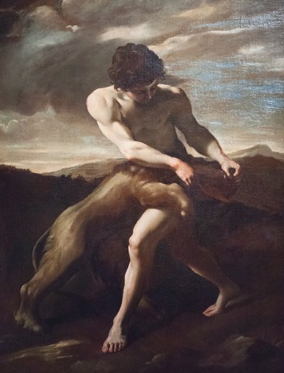 Samson Killing the Lion by Giovanni Lanfranco