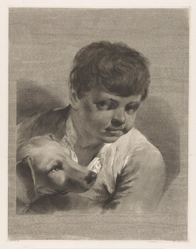 Boy with Dog by Giovanni Marco Pitteri