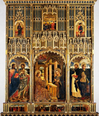 Annunciation and Saints, altarpiece by Giovanni Mazone