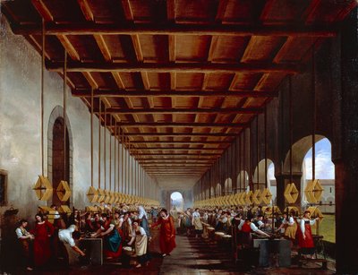 The Spinning Mill by Giovanni Migliara