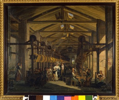 Silk Spinning (Painting by Giovanni Migliara) by Giovanni Migliara