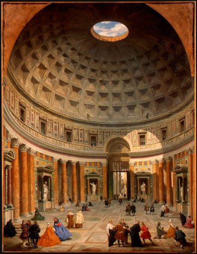 Interior of the Pantheon, Rome by Giovanni Paolo Pannini