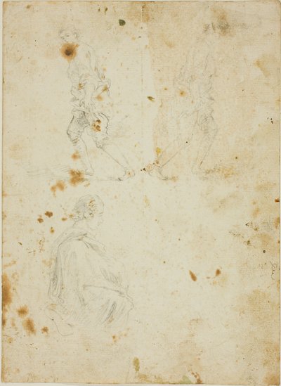 Studies of Male Figures by Giovanni Paolo Panini