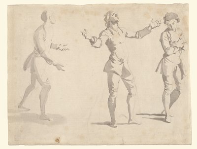Three Figure Studies by Giovanni Paolo Panini