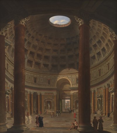Interior of the Pantheon, Rome by Giovanni Paolo Pannini