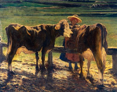 Grazing by Giovanni Segantini