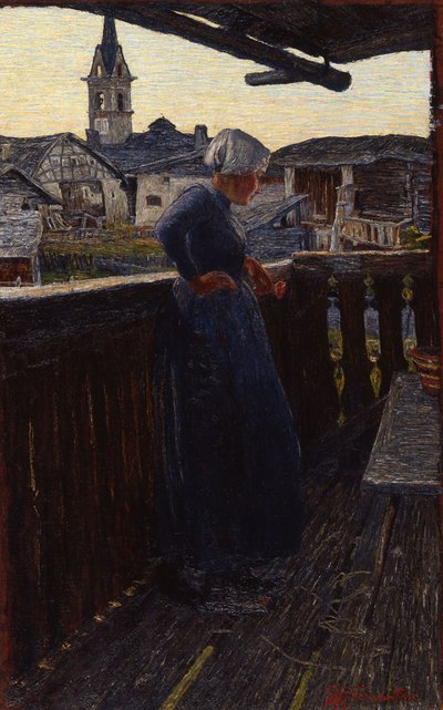 On the balcony by Giovanni Segantini
