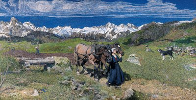 Spring in the Alps, 1897 by Giovanni Segantini