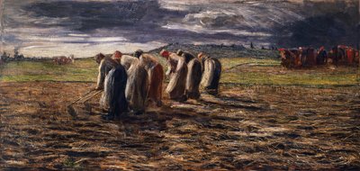 The Potato Harvest by Giovanni Segantini