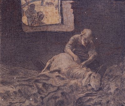 The Sheep Shearer by Giovanni Segantini